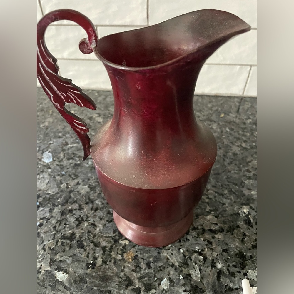 Metal decorative pitcher